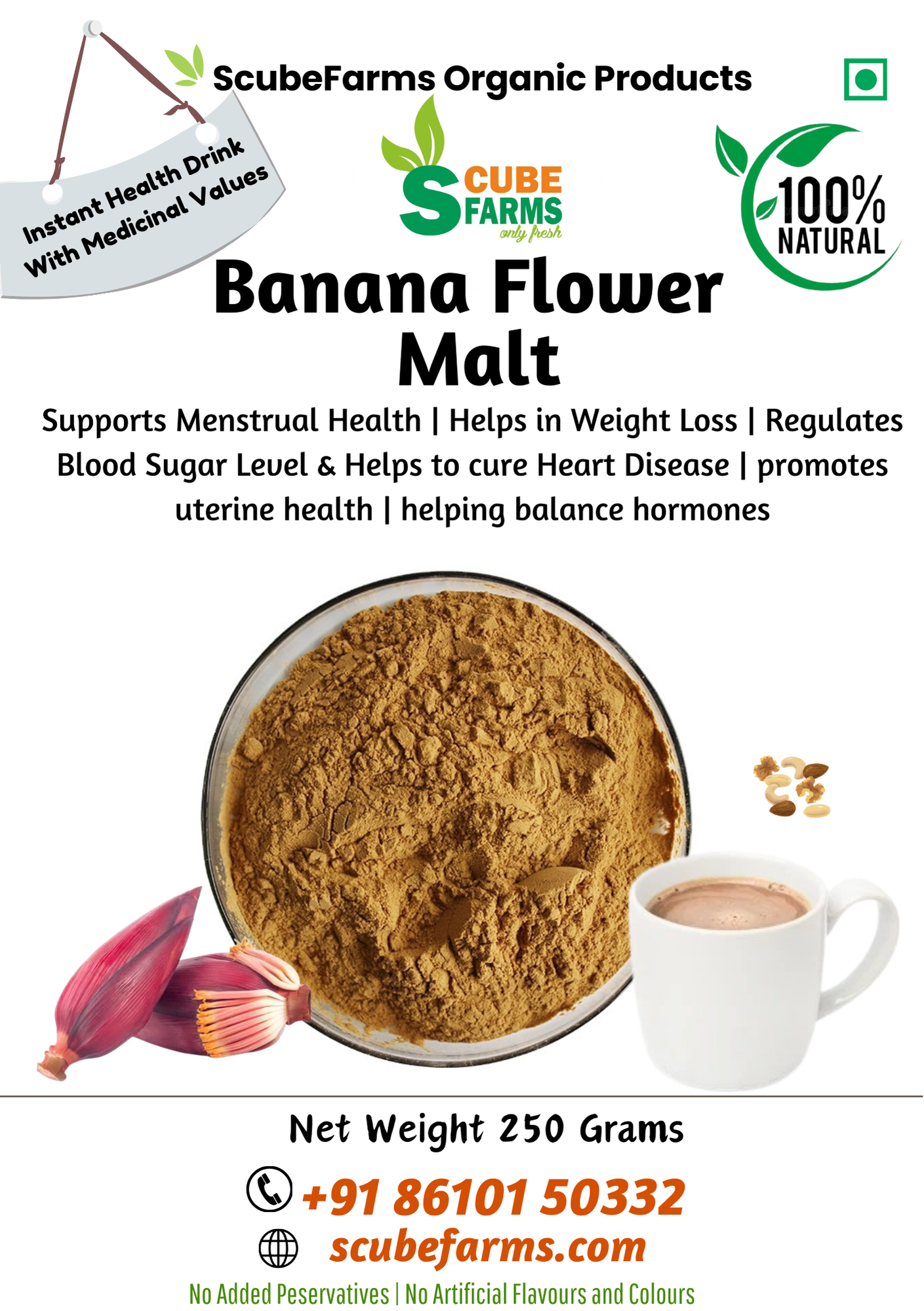 Scube farms Banana Flower (Vaalaipoo) malt
